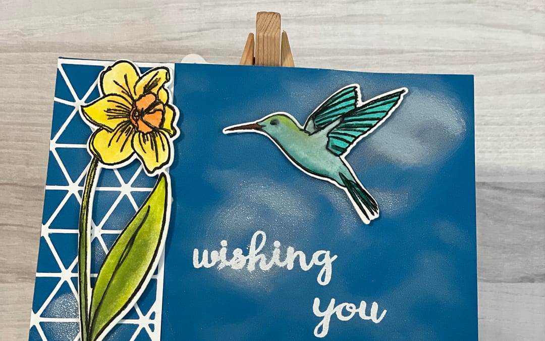 Wednesday Watercolor- A Happy Birthday Hummingbird